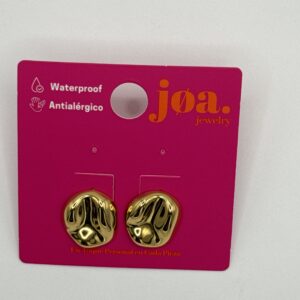 Pendiente BOTÓN RÚSTICO ORO 18 K