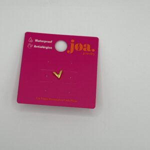 Pendiente "V" INDIVIDUAL ORO 18 K