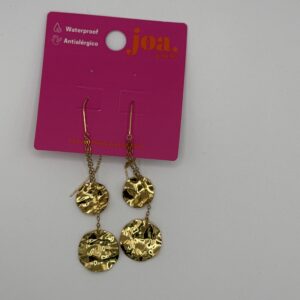 Pendiente MEDALLAS MARTILLADAS ORO