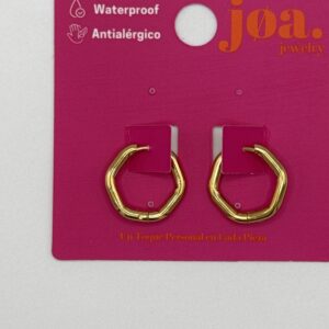 Pendiente HEXÁGONO CLICKER M ORO