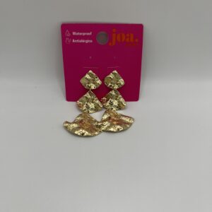 Pendiente COLGANTES MARTILLADO TRIPLE ORO 18 K