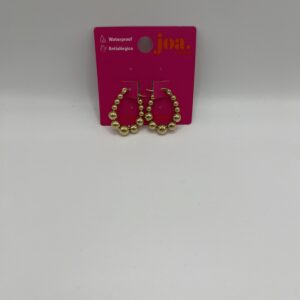 Pendiente OVAL ESFERAS ORO