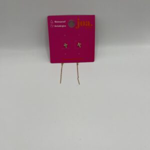 Pendiente PASANTE CADENA CRUZ ORO 18 K