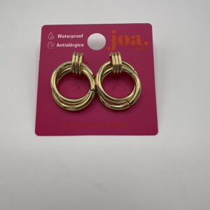 Pendiente ARO DOBLE ORO 18K