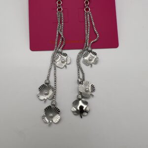 Pendiente COLGANTES FLORES PLATA