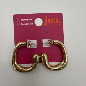 Pendiente INFLADO FORMA CURVA ORO 18K