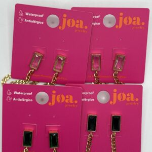 Pendiente CRISTAL BRILLANTE CADENA ORO