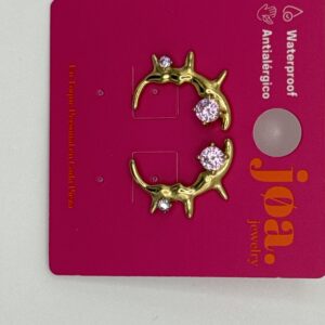 Pendiente ESPINAS LILA ORO 18 K