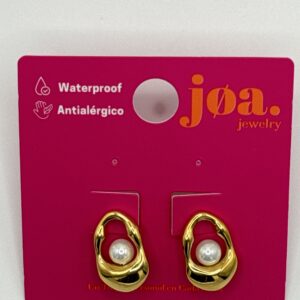 Pendiente PERLA RÚSTICO PEQUEÑO ORO 18 K