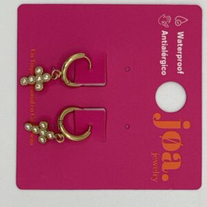 Pendiente CIRCONITA CRUZ S COLGANTE ARO CLICKER ORO 18K