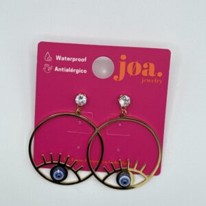 Pendiente CIRCONITA OJO TURCO ORO