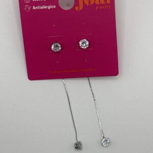 Pendiente CIRCONITA DOBLE COLGANTE ORO