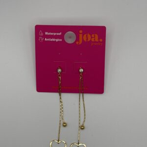 Pendiente CIRCONITA CORAZÓN COLGANTE ORO