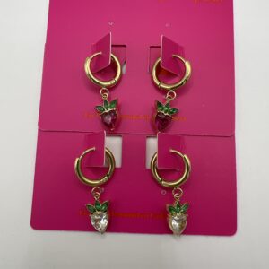 Pendiente CLICKER FRESA ORO 18K