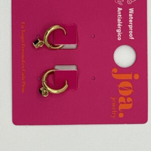 Pendiente CIRCONITA AZUL COLGANTE ARO CLICKER ORO 18K