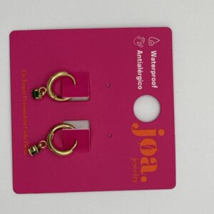 Pendiente CIRCONITA VERDE COLGANTE ARO CLICKER ORO 18K