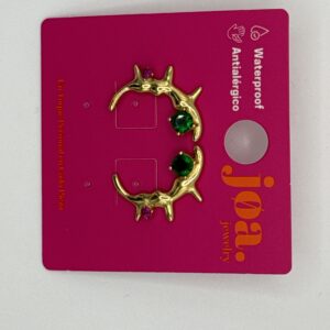 Pendiente ESPINAS VERDE ORO 18 K