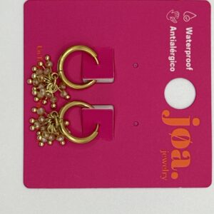 Pendiente RACIMO AMARILLO COLGANTE ARO CLICKER ORO 18K