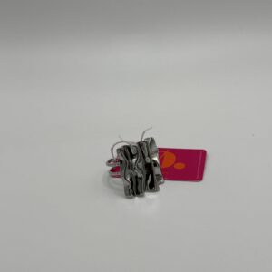 Anillo PLIEGUES CUADRADOS PLATA