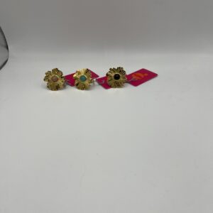 Anillo FLOR 5 PÉTALOS PIEDRA ORO