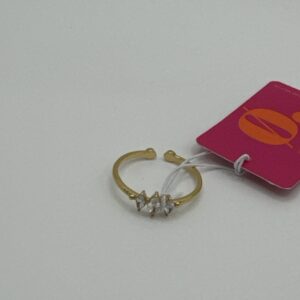 Anillo TRIPLE PIEDRA ROSA