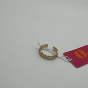 Anillo BARRAS NÁCARADAS SIZE 17 ORO 18K