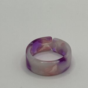 Anillo ORQUÍDEA CREPUSCULAR FANTASIA LILA ROSA GRUESO