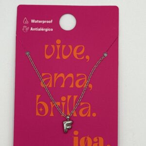 COLLAR LETRA "F" PLATA