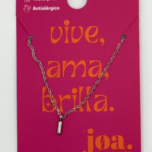 COLLAR LETRA "I" PLATA