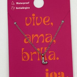 COLLAR LETRA "J" PLATA