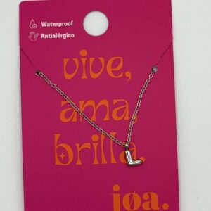 COLLAR LETRA "L" PLATA