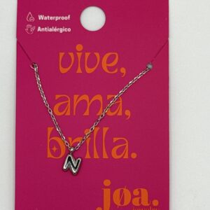 COLLAR LETRA "N" PLATA
