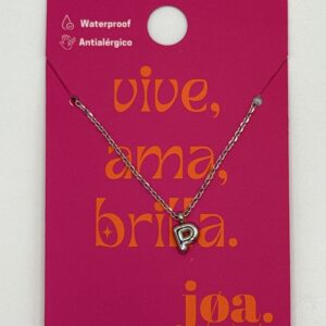 COLLAR LETRA "P" PLATA