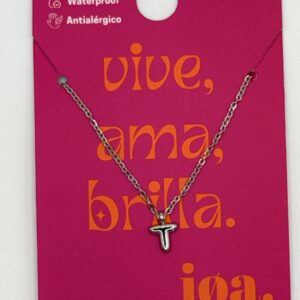 COLLAR LETRA "T" PLATA