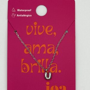 COLLAR LETRA "U" PLATA