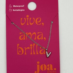 COLLAR LETRA "V" PLATA