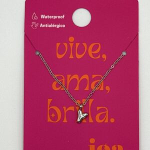 COLLAR LETRA "Y" PLATA