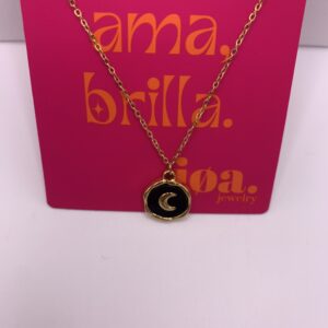 Collar DIJE REDONDO LUNA ORO 18K