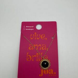 Collar SOL NEGRO ORO 18K