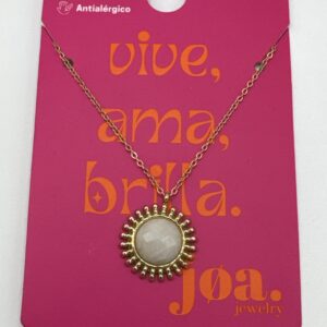 Collar SOL BLANCO ORO 18K