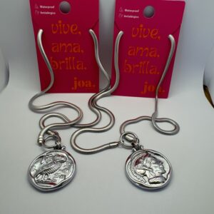 Collar MEDALLA ROMANA CADENA SNAKE PLATA