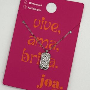 COLLAR MEDALLA ALMOHADILLA PLATA