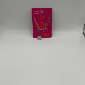 COLLAR TRIPLE MEDALLA BRILLANTES PLATA