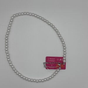 COLLAR PERLAS MEDIANAS PLATA