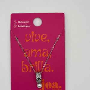 COLLAR ANILLO DE PERLA PLATA