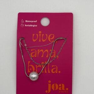 COLLAR PERLA 3 LAYERS PLATA