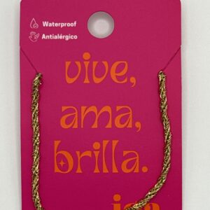 COLLAR CUERDA TRENZADA ORO 18K