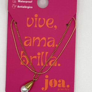 COLLAR GOTA PERLA ORO