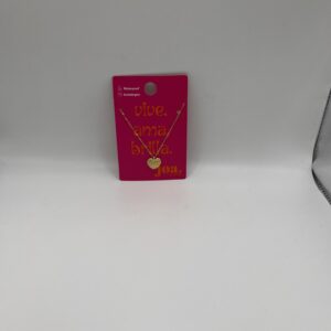 COLLAR CORAZÓN TELA ORO 18K