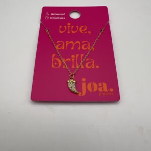 COLLAR MEDALLÓN DIENTE BRILLANTE ORO 18K